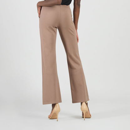 Rayon-Ponte Knit - Loose Leg Pocket Pant - Taupe - Limited Sizes | Clara Sunwoo