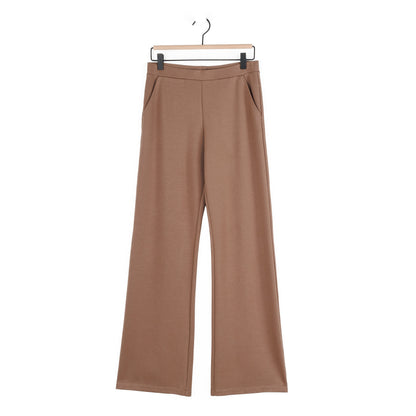 Rayon-Ponte Knit - Loose Leg Pocket Pant - Taupe - Limited Sizes | Clara Sunwoo