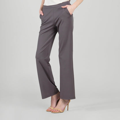 Rayon-Ponte Knit - Loose Leg Pocket Pant - Mocha - Limited Sizes | Clara Sunwoo
