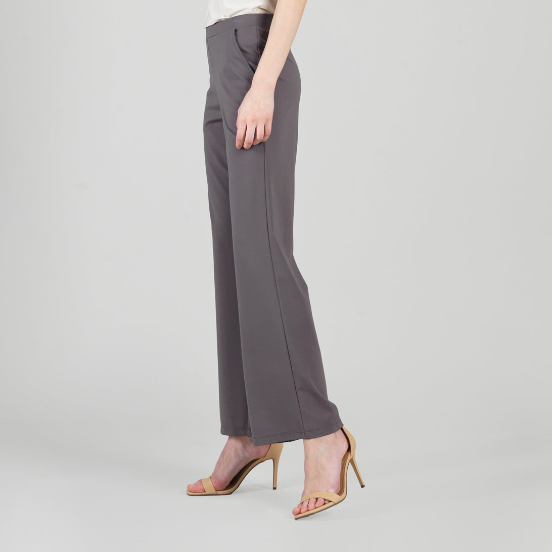 Rayon-Ponte Knit - Loose Leg Pocket Pant - Mocha - Limited Sizes | Clara Sunwoo