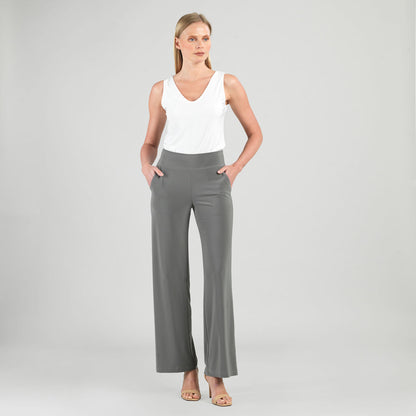 Signature Wide Leg Pocket Pant - Olive | Clara Sunwoo