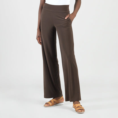Signature Wide Leg Pocket Pant - Brown | Clara Sunwoo