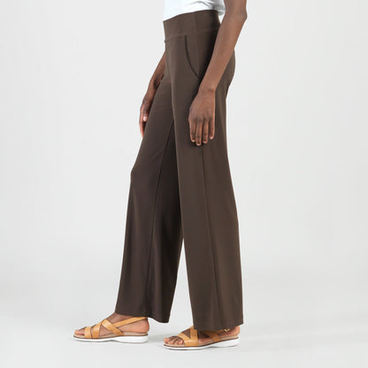 Signature Wide Leg Pocket Pant - Brown | Clara Sunwoo