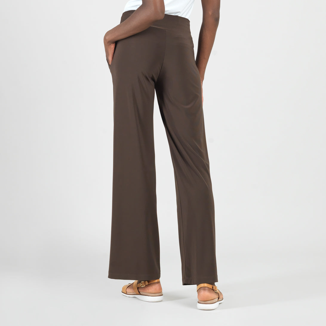 Signature Wide Leg Pocket Pant - Brown | Clara Sunwoo