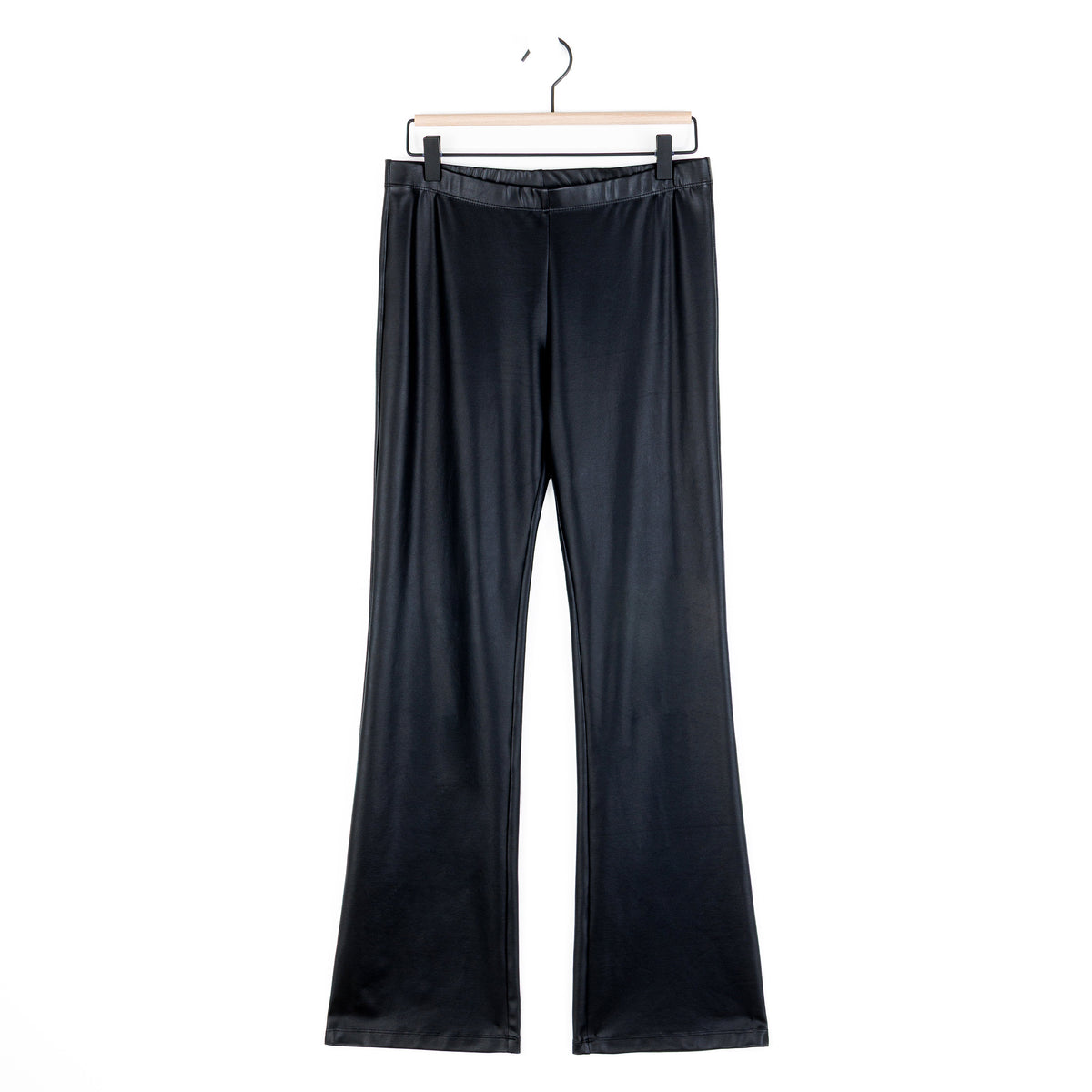 Liquid Leather - Sheen Boot Cut Pant - Black | Clara Sunwoo