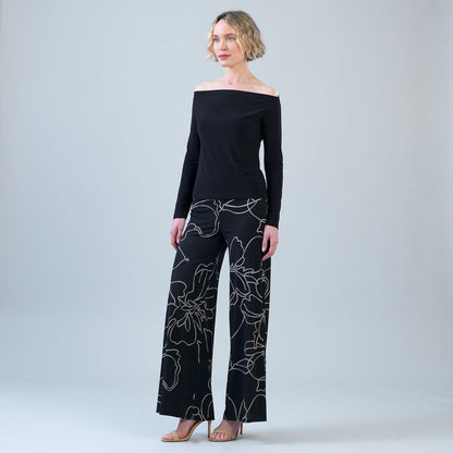 Signature Palazzo Pant - Floral Starlight | Clara Sunwoo
