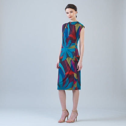 Signature Side Slit Midi Dress - Petal Burst | Clara Sunwoo