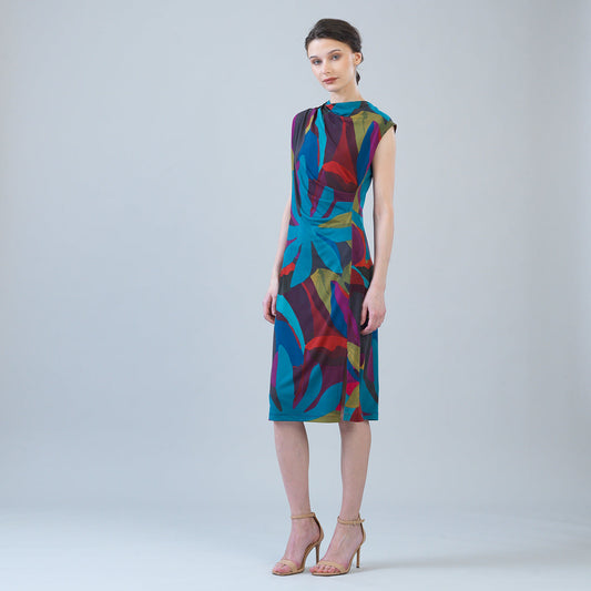 Signature Side Slit Midi Dress - Petal Burst | Clara Sunwoo