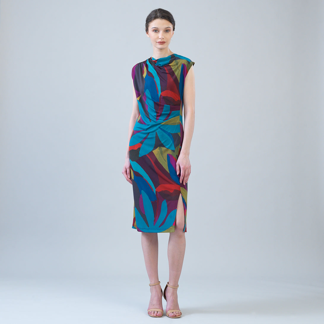 Signature Side Slit Midi Dress - Petal Burst | Clara Sunwoo