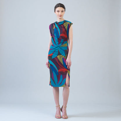 Signature Side Slit Midi Dress - Petal Burst | Clara Sunwoo