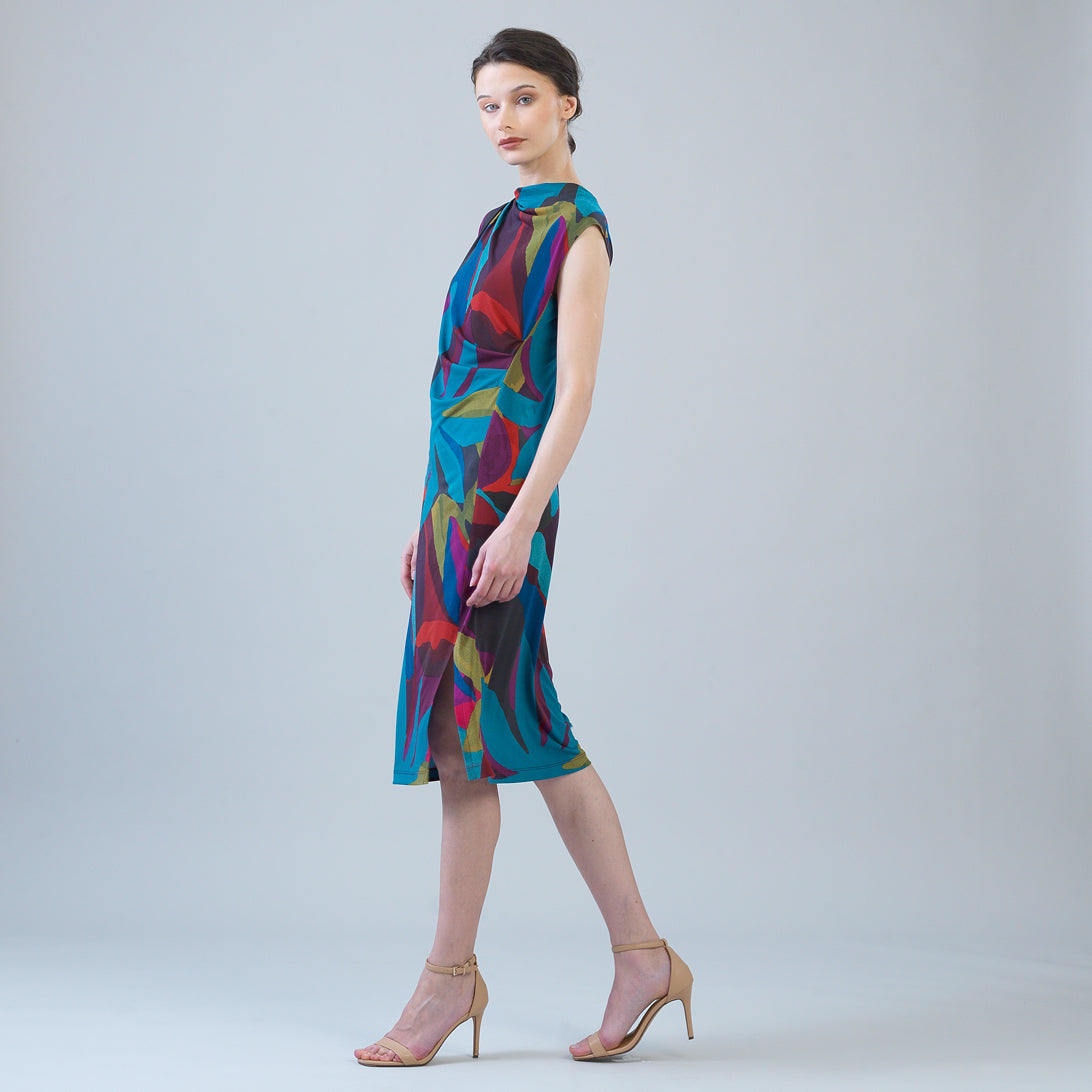 Signature Side Slit Midi Dress - Petal Burst | Clara Sunwoo