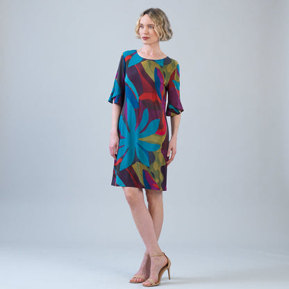 Tulip Cuff Back Tie Dress - Petal Burst | Clara Sunwoo