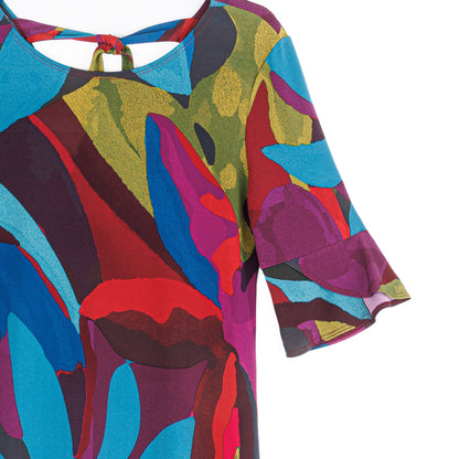 Tulip Cuff Back Tie Dress - Petal Burst | Clara Sunwoo