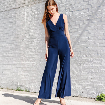 Signature Jumpsuit - Navy - Limited Sizes | Clara Sunwoo