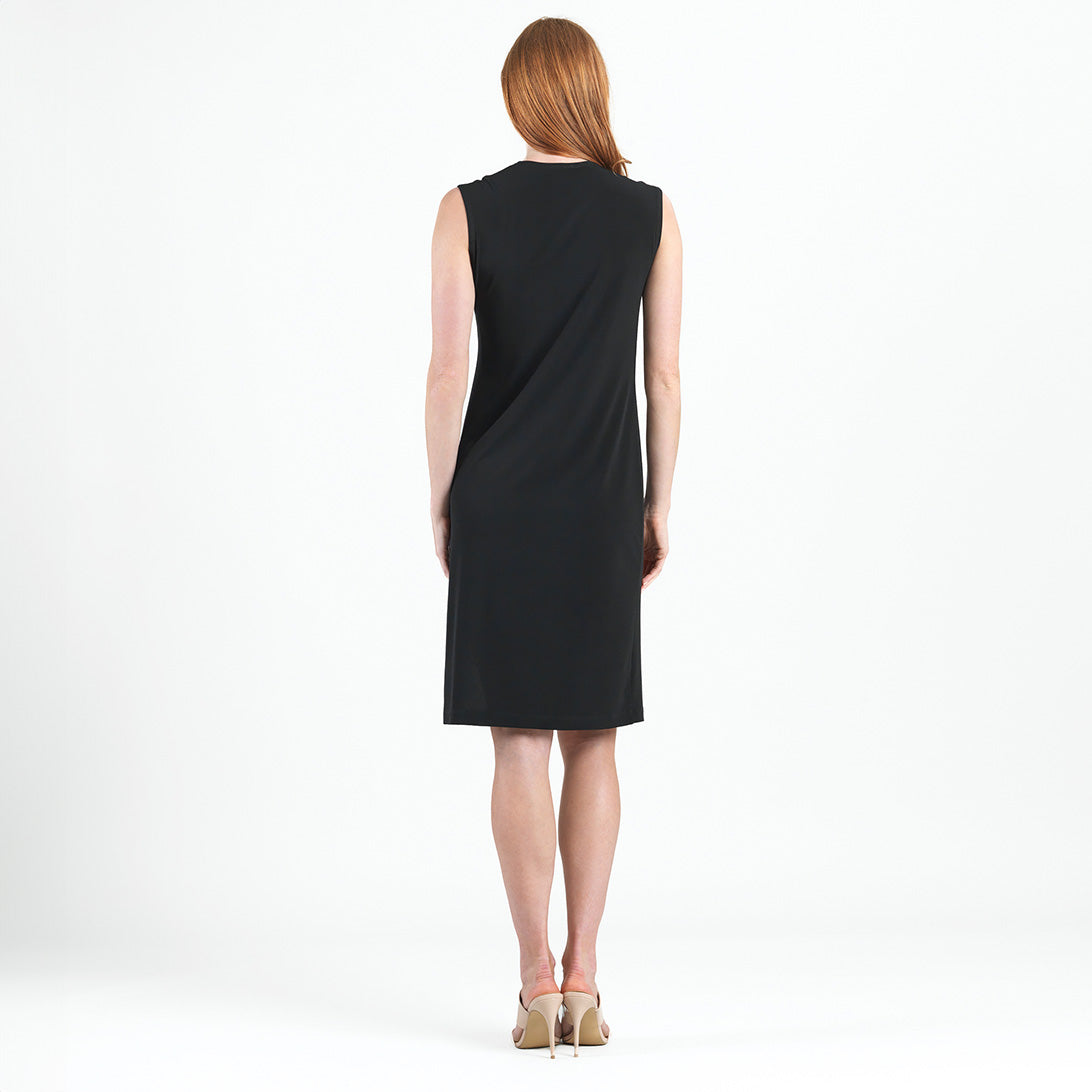 Signature Side Slit Midi Dress - Black | Clara Sunwoo
