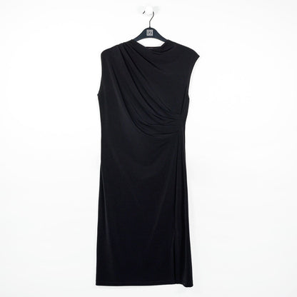 Signature Side Slit Midi Dress - Black | Clara Sunwoo