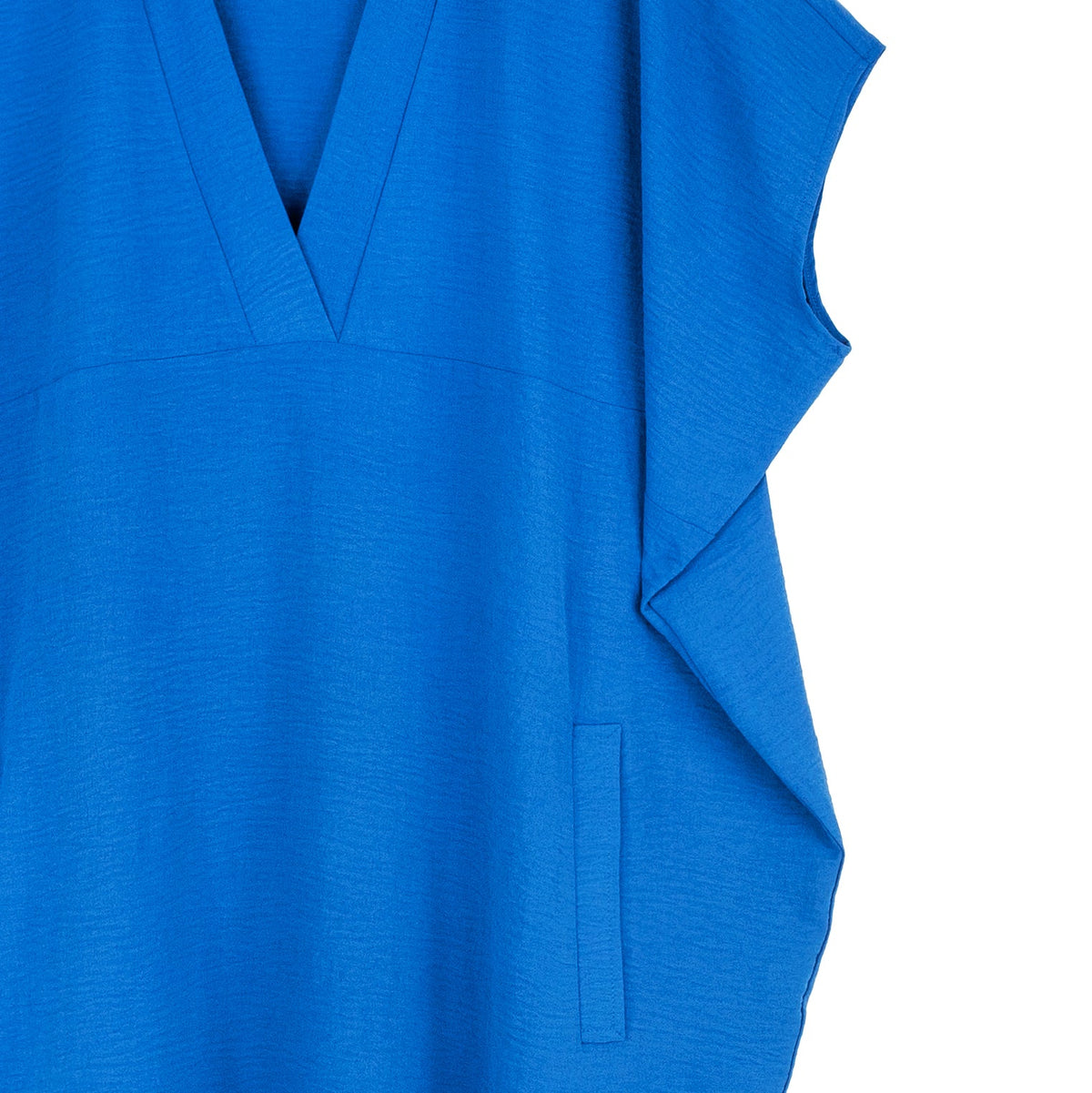 Textured Rayon - Caftan Pocket Dress - Cobalt - Final Sale | Clara Sunwoo