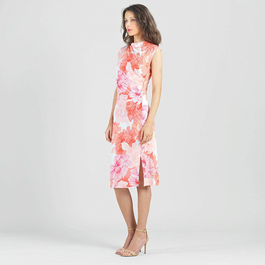 Butter Knit - Side Slit Midi Dress - Sunset Petals - Final Sale | Clara Sunwoo