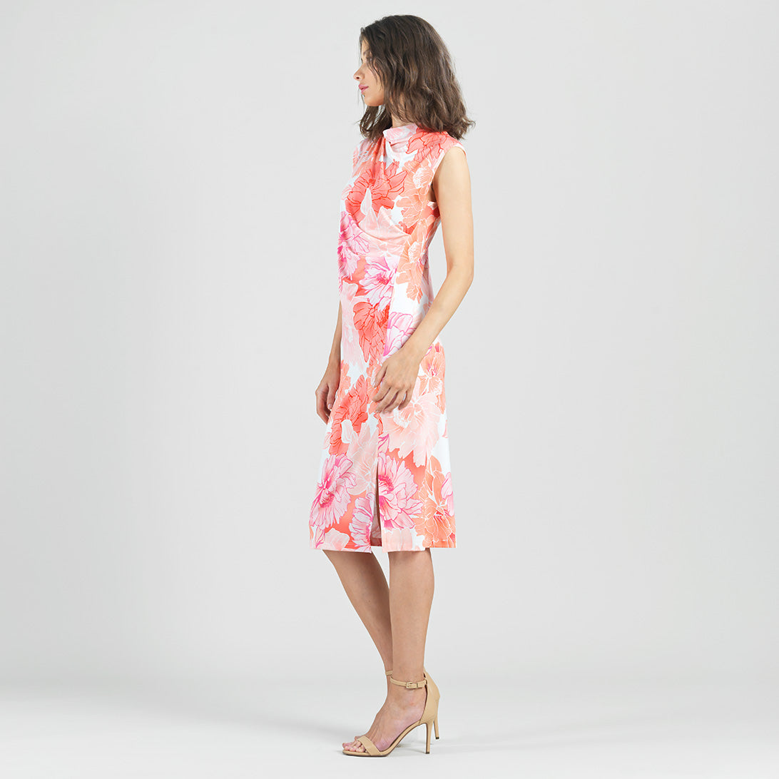 Butter Knit - Side Slit Midi Dress - Sunset Petals - Final Sale | Clara Sunwoo