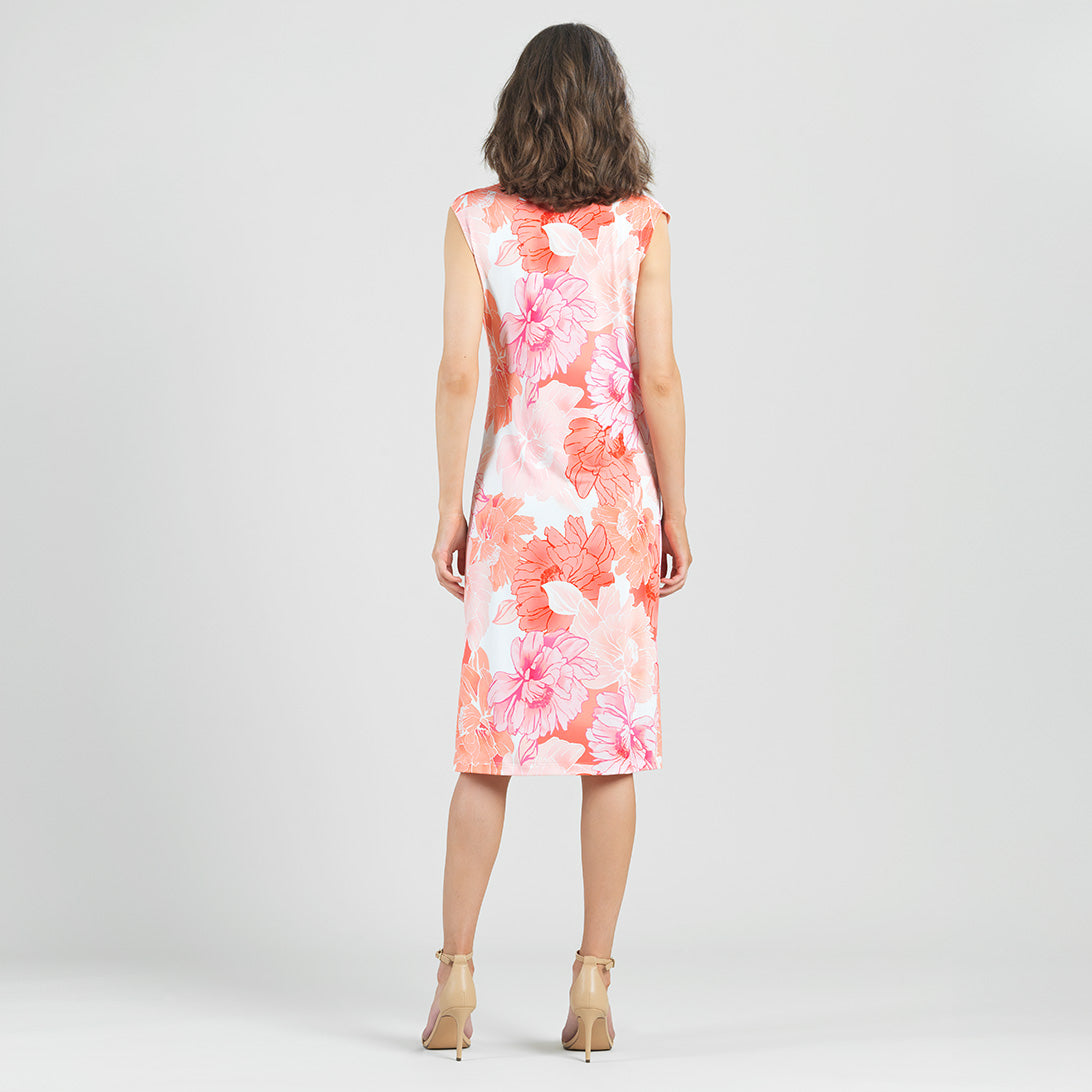 Butter Knit - Side Slit Midi Dress - Sunset Petals - Final Sale | Clara Sunwoo