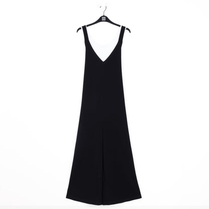 V-Neck Cross Back Jumpsuit - Black - Final Sale | Clara Sunwoo