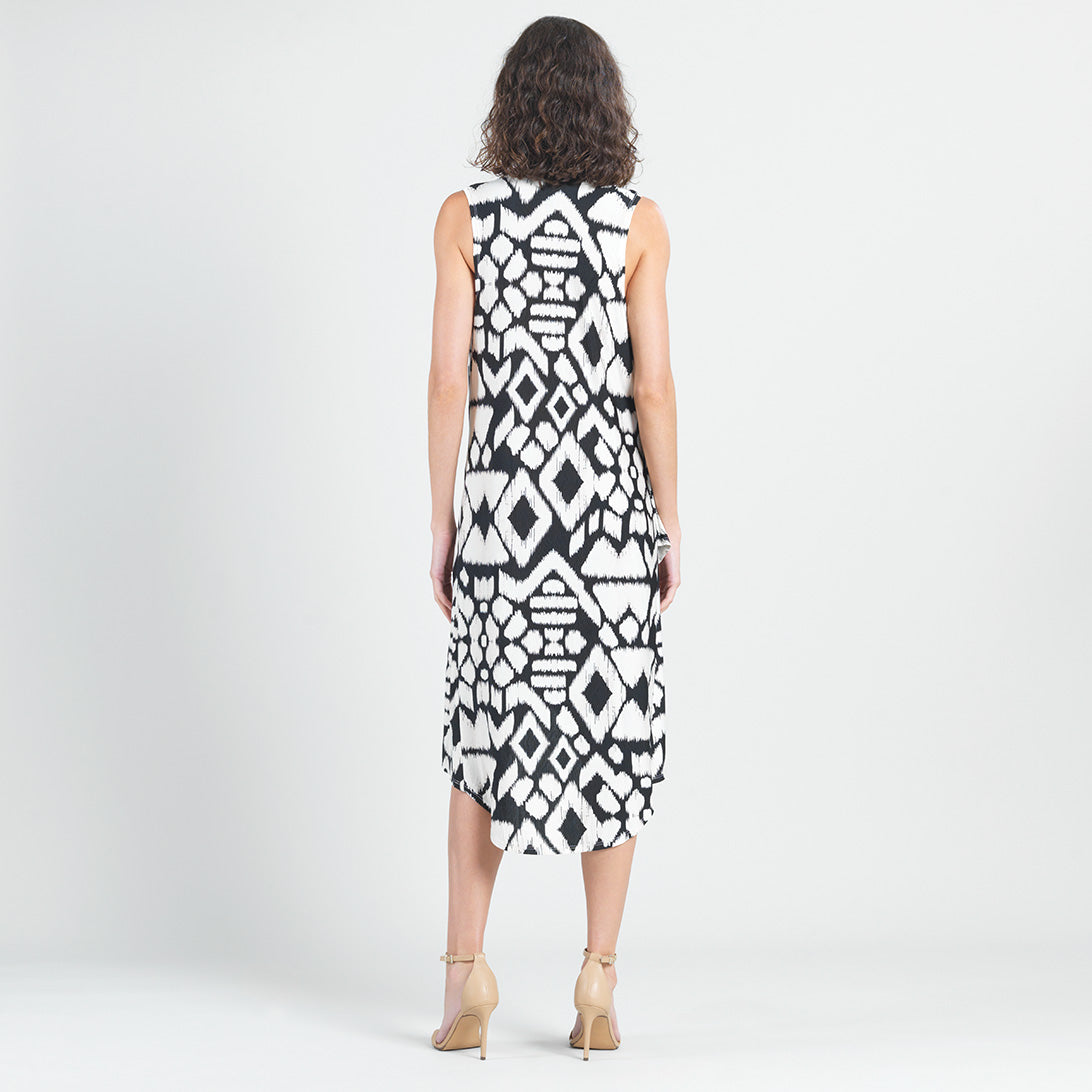 Crinkle Pleat Knit - Crossover Tulip Hem Dress - Aztec - Final Sale! | Clara Sunwoo