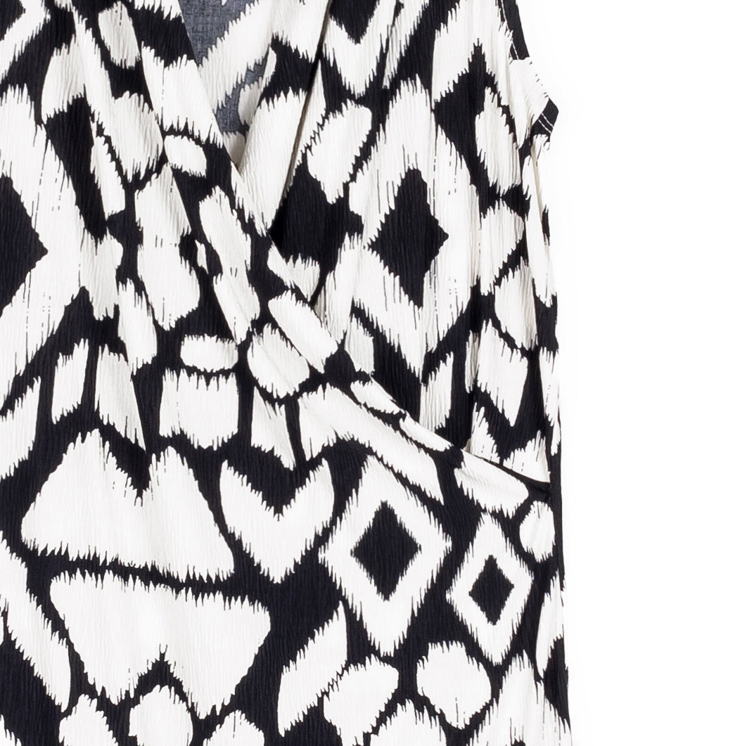 Crinkle Pleat Knit - Crossover Tulip Hem Dress - Aztec - Final Sale! | Clara Sunwoo