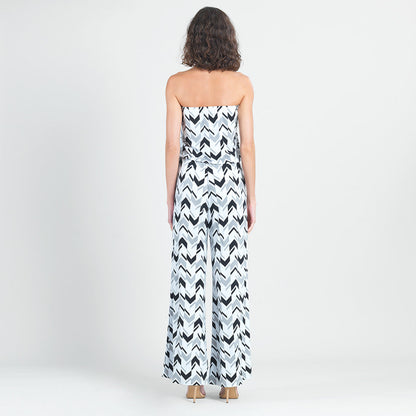 Tube Top Pocket Jumpsuit - Chevron Stripe - Final Sale! | Clara Sunwoo