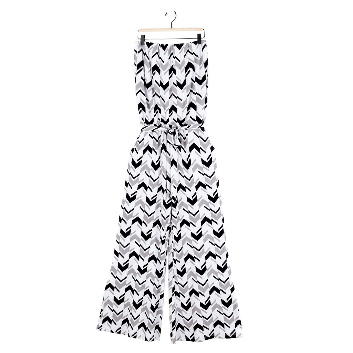 Tube Top Pocket Jumpsuit - Chevron Stripe - Final Sale! | Clara Sunwoo