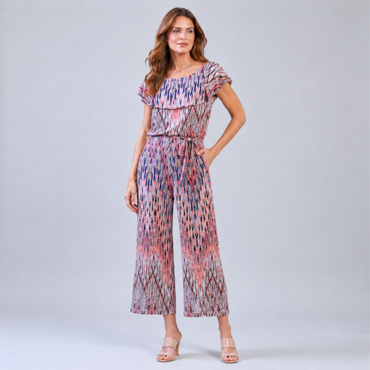 Ruffle Off Shoulder Pocket Jumpsuit - Boho Weave - Final Sale! | Clara Sunwoo