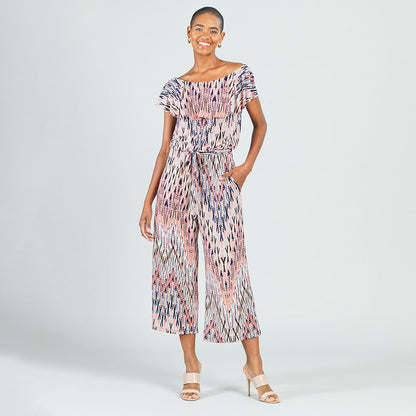 Ruffle Off Shoulder Pocket Jumpsuit - Boho Weave - Final Sale! | Clara Sunwoo