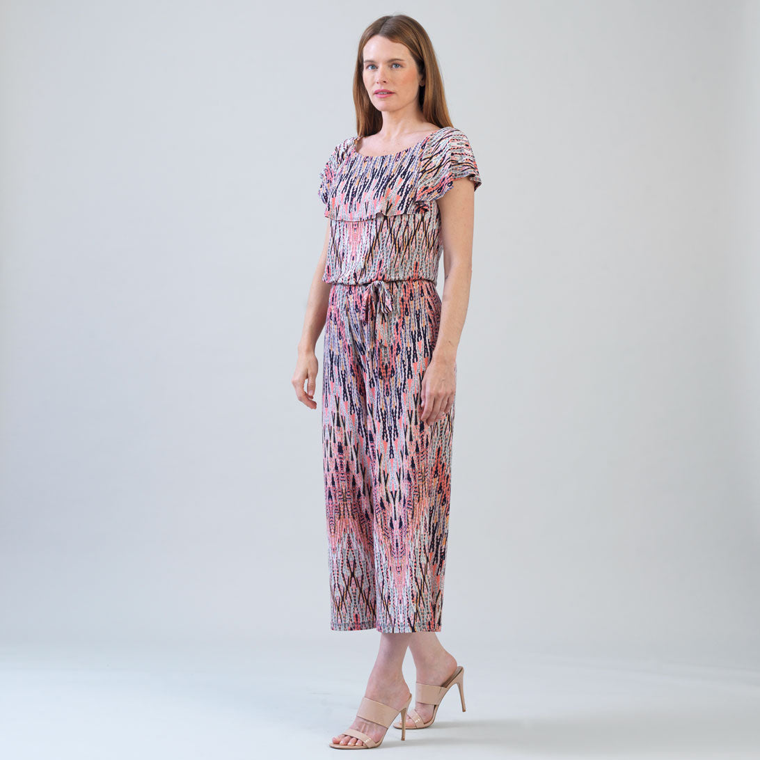 Ruffle Off Shoulder Pocket Jumpsuit - Boho Weave - Final Sale! | Clara Sunwoo