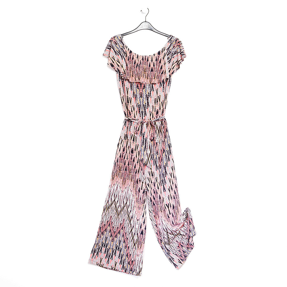 Ruffle Off Shoulder Pocket Jumpsuit - Boho Weave - Final Sale! | Clara Sunwoo