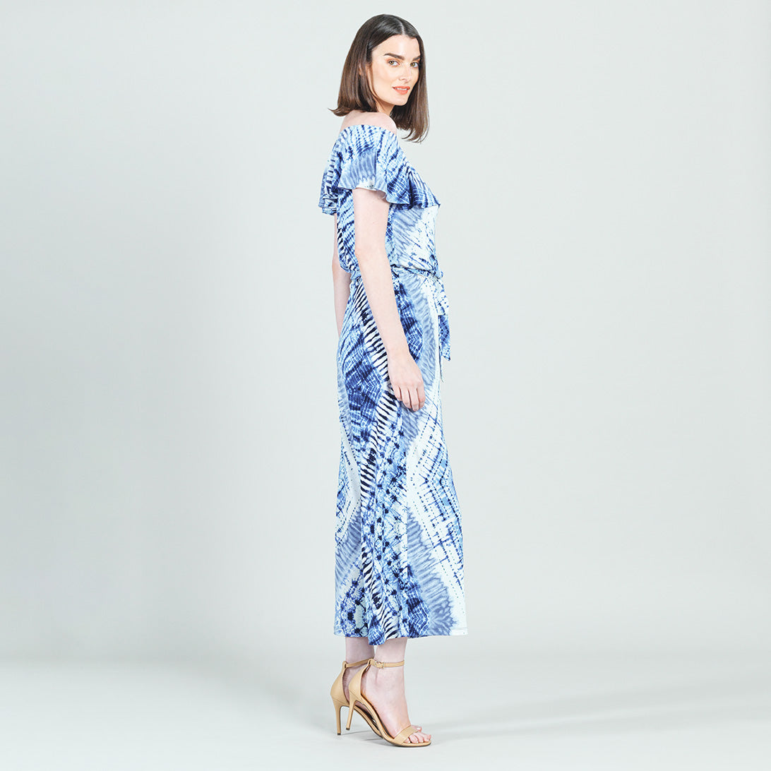 Ruffle Off Shoulder Pocket Jumpsuit - Acid Wash - Final Sale! | Clara Sunwoo