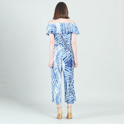 Ruffle Off Shoulder Pocket Jumpsuit - Acid Wash - Final Sale! | Clara Sunwoo