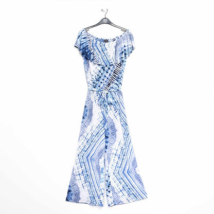 Ruffle Off Shoulder Pocket Jumpsuit - Acid Wash - Final Sale! | Clara Sunwoo