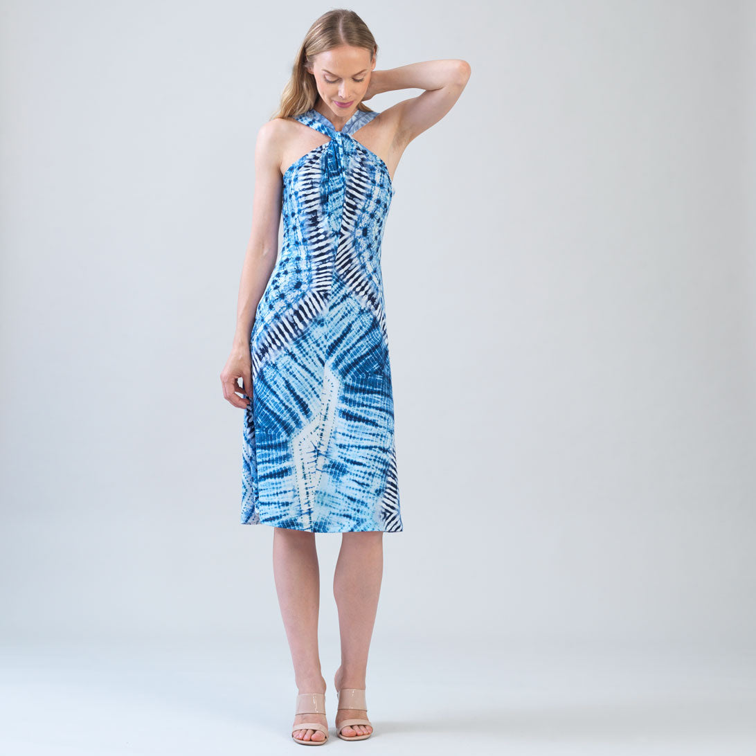 Grecian Halter Swing Dress - Acid Wash - Final Sale! | Clara Sunwoo