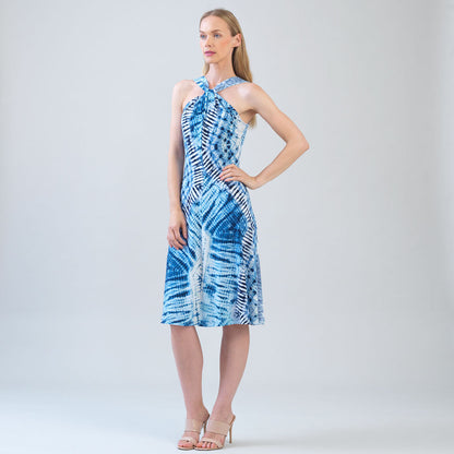 Grecian Halter Swing Dress - Acid Wash - Final Sale! | Clara Sunwoo