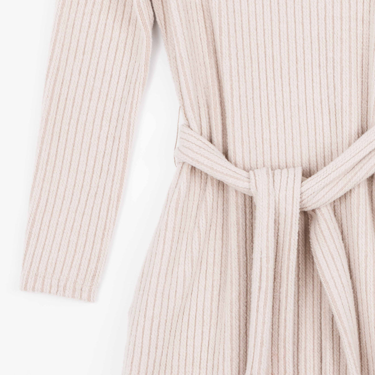 Chunky Ribbed - Tie Waist Pocket Midi Sweater Dress - Sand - Final Sale! | Clara Sunwoo