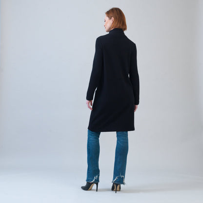 Chunky Ribbed - Tunic Pocket Sweater Dress - Black - Final Sale! | Clara Sunwoo