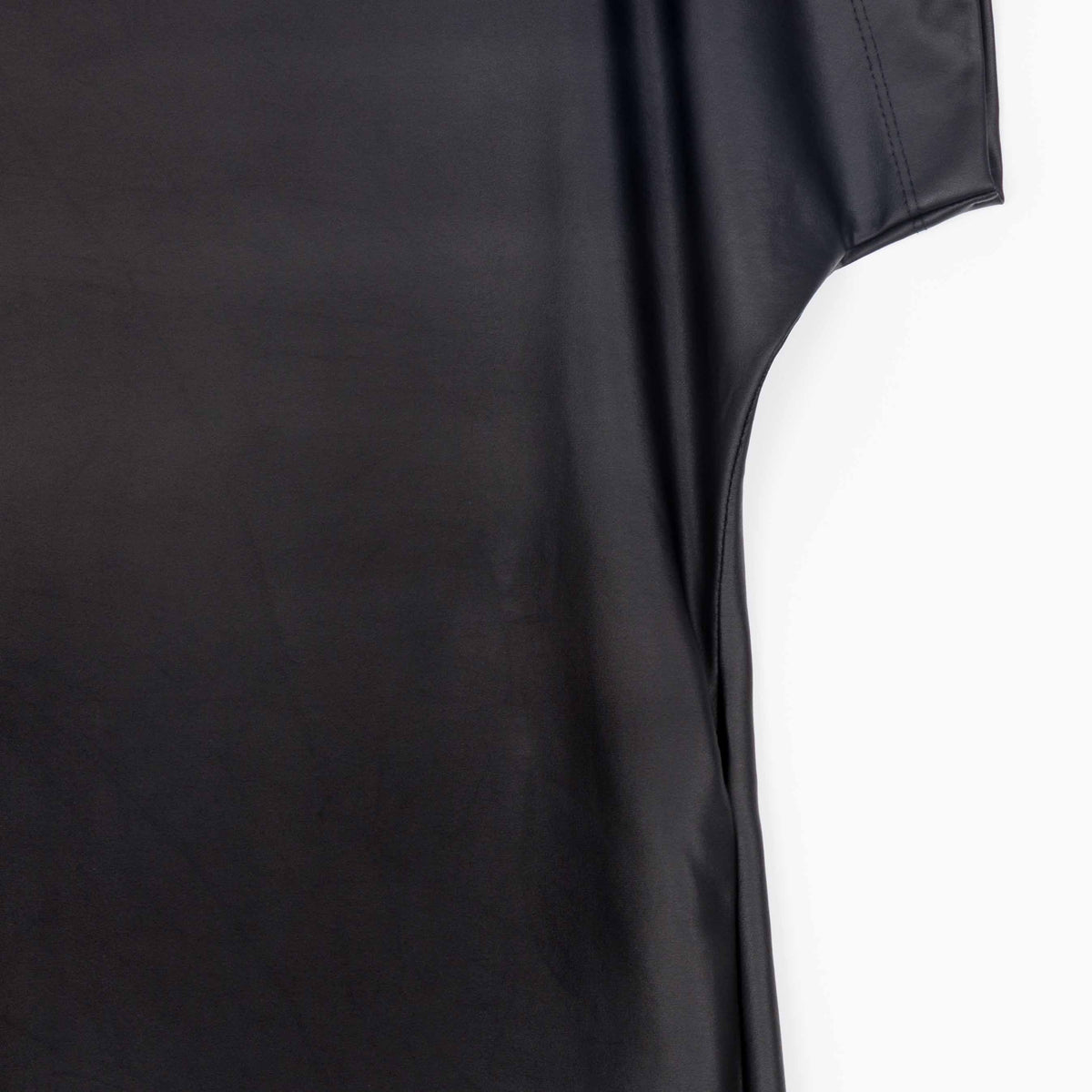 Liquid Leather™ - High Neck Tunic Pocket Dress - Black - Final Sale! | Clara Sunwoo