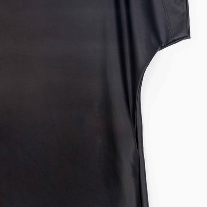 Liquid Leather™ - High Neck Tunic Pocket Dress - Black - Final Sale! | Clara Sunwoo