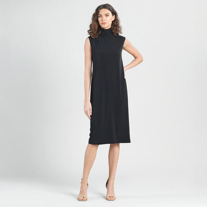 Peach Knit - Mock Neck Midi Dress - Black - Final Sale! | Clara Sunwoo