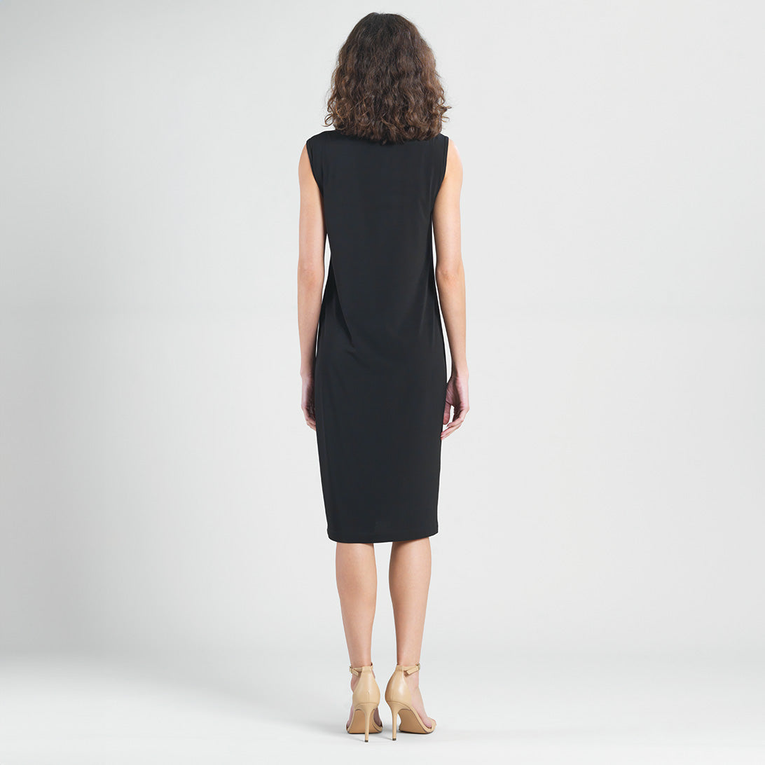 Peach Knit - Mock Neck Midi Dress - Black - Final Sale! | Clara Sunwoo