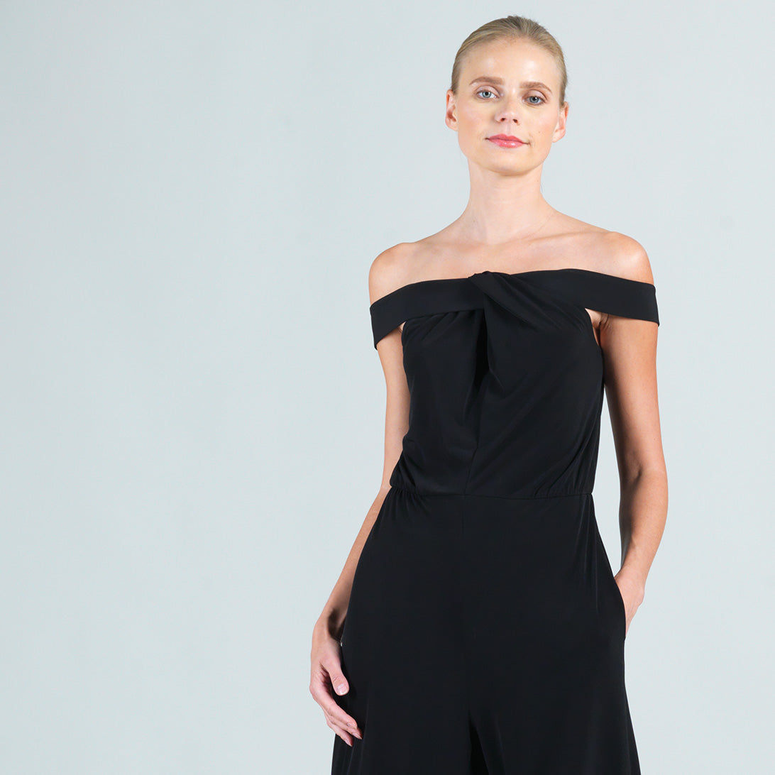 Grecian Halter Pocket Jumpsuit - Black - Final Sale! | Clara Sunwoo