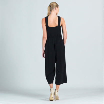 Grecian Halter Pocket Jumpsuit - Black - Final Sale! | Clara Sunwoo