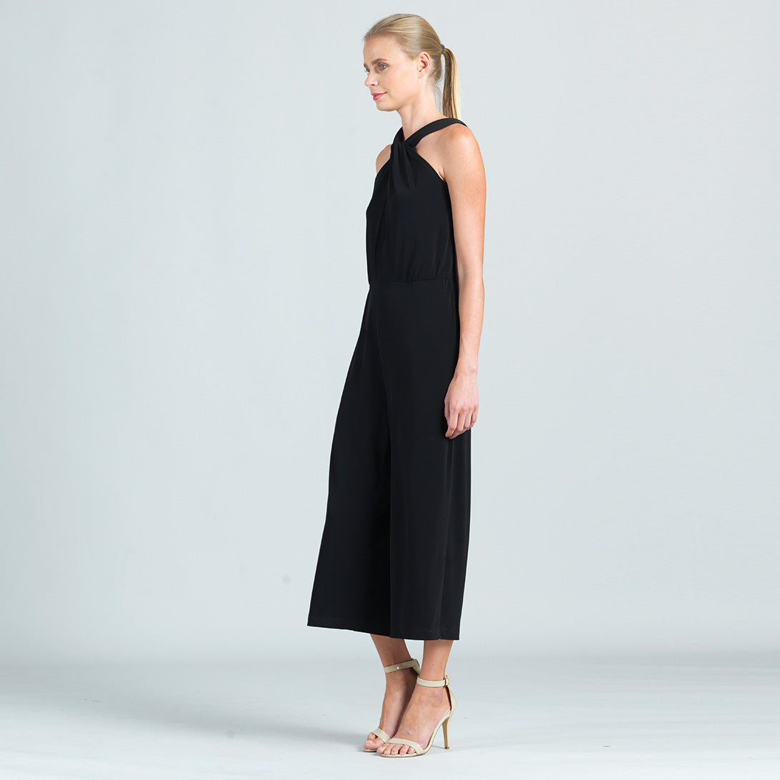 Grecian Halter Pocket Jumpsuit - Black - Final Sale! | Clara Sunwoo