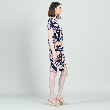 Back Keyhole Dress - Splash Stroke - Final Sale! | Clara Sunwoo