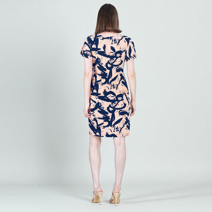 Back Keyhole Dress - Splash Stroke - Final Sale! | Clara Sunwoo