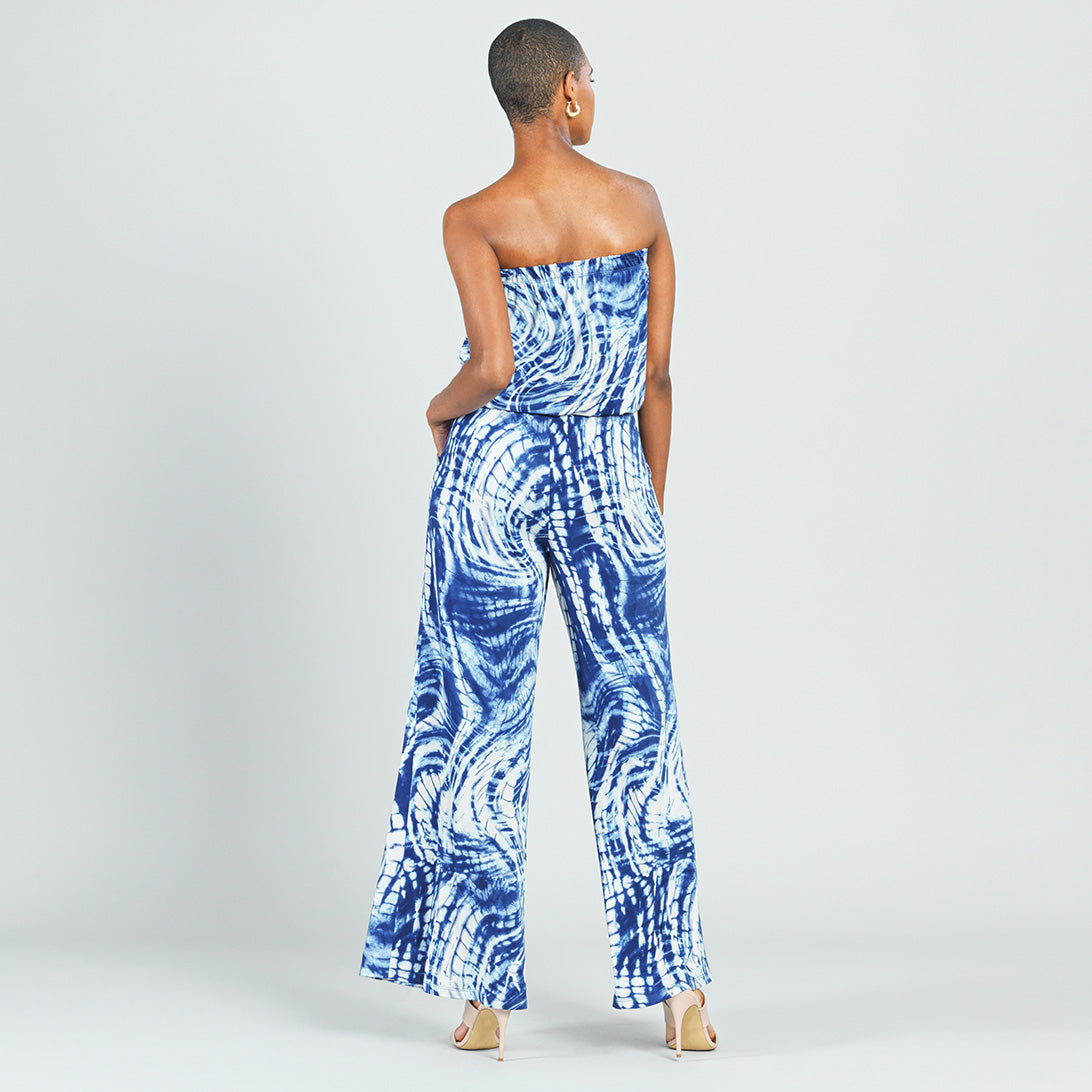 Butter Knit - Tube Top Pocket Jumpsuit - Swirl Wave - Final Sale! | Clara Sunwoo